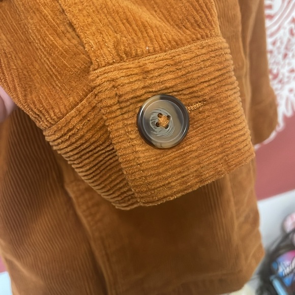 Medium corduroy russet long jacket 26inch long, women’s jacket, St.John’s Bay - Picture 8 of 10